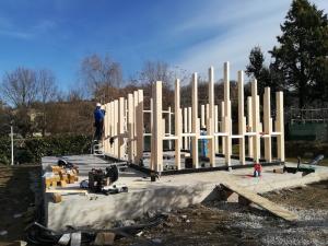 BiHolz casa in legno prefabbricata esterno in legno grezzo